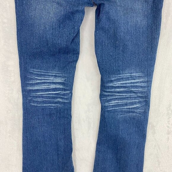 Ariya Bootcut Jeans Juniors' 7 Embroidered Denim Whiskered Rodeo Cowgirl Western - Picture 16 of 16